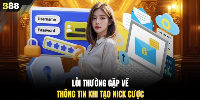 Lỗi thường gặp về thông tin khi tạo nick cược